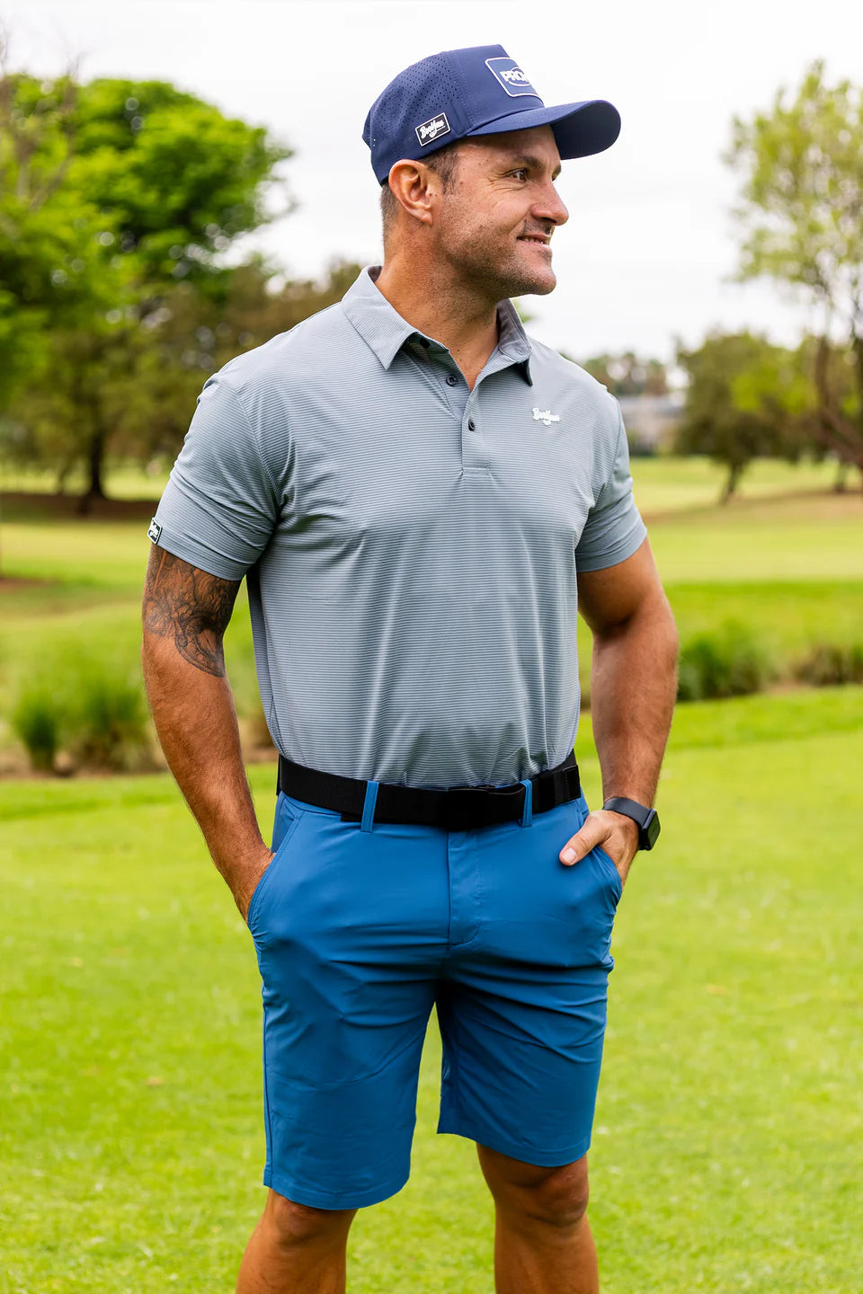 BOOYAA BIRDIE BREATHER - GOLF SHORTS - PASTEL BLUE