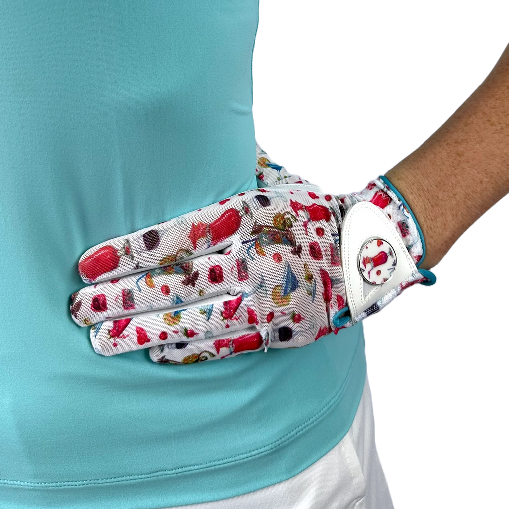 LADIES GOLF GLOVE - COCKTAILS