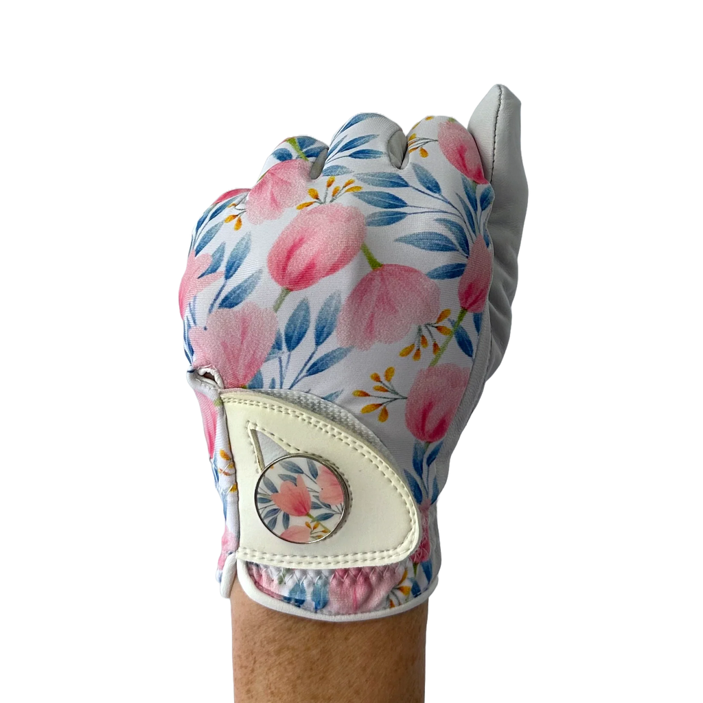 LADIES GOLF GLOVE - FLOWERS