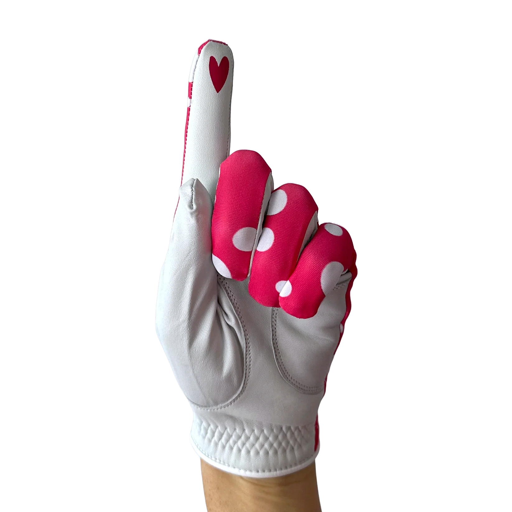 LADIES GOLF GLOVE - POLKADOTS