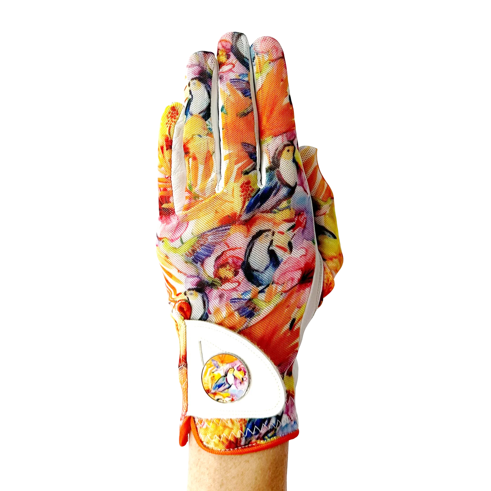 LADIES GOLF GLOVE - TROPICAL TOUCAN