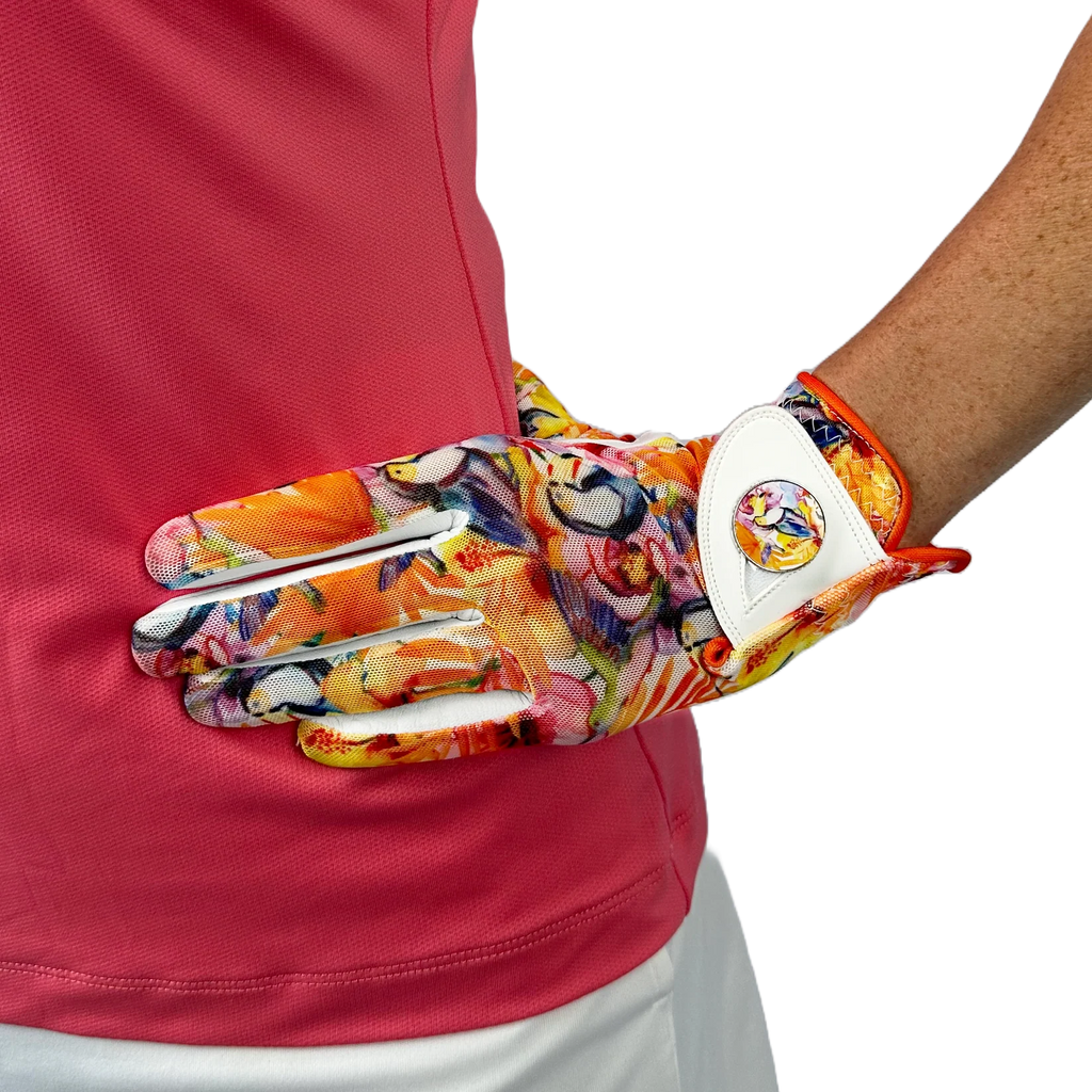 LADIES GOLF GLOVE - TROPICAL TOUCAN