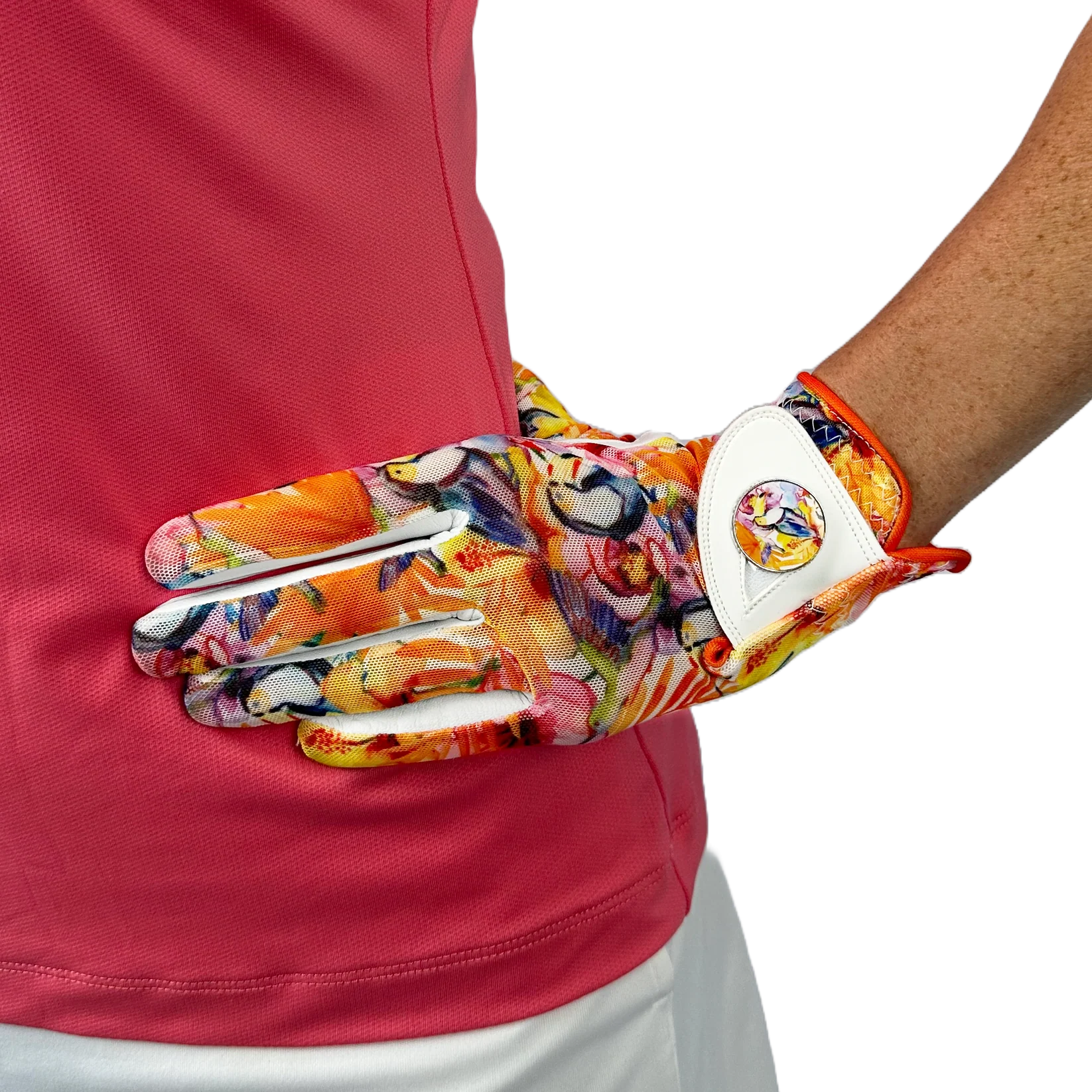 LADIES GOLF GLOVE - TROPICAL TOUCAN